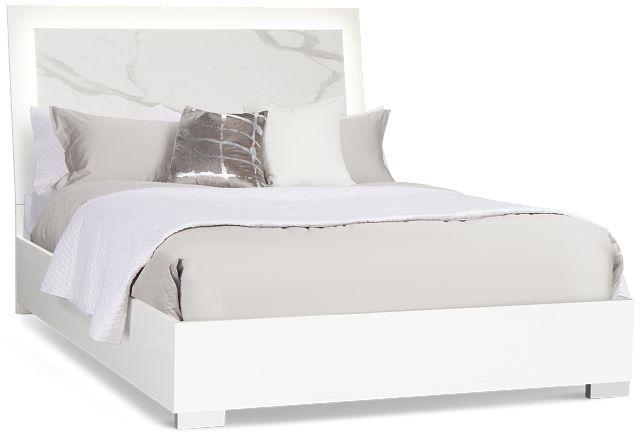 Modena White Platform Bed