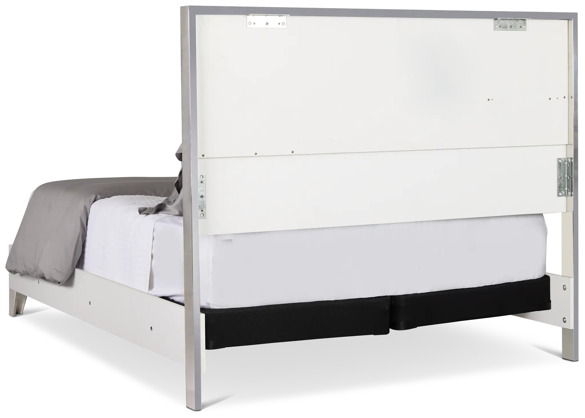 Doral White Panel Bed With Lights Doral White Panel Bed With Lights