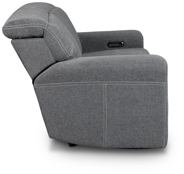 Callum Dark Gray Fabric Power Reclining Sofa