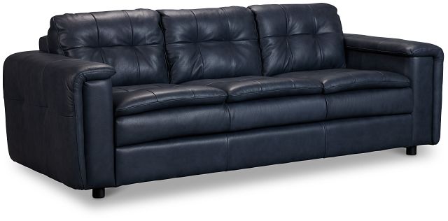 Rowan Navy Leather Sofa (3)
