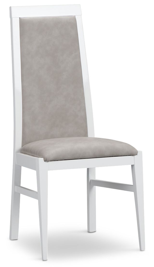 Verona White Upholstered Side Chair