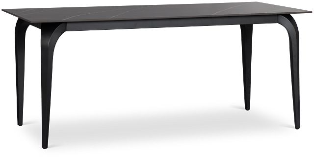 Sierra Black Stone Rectangular Table