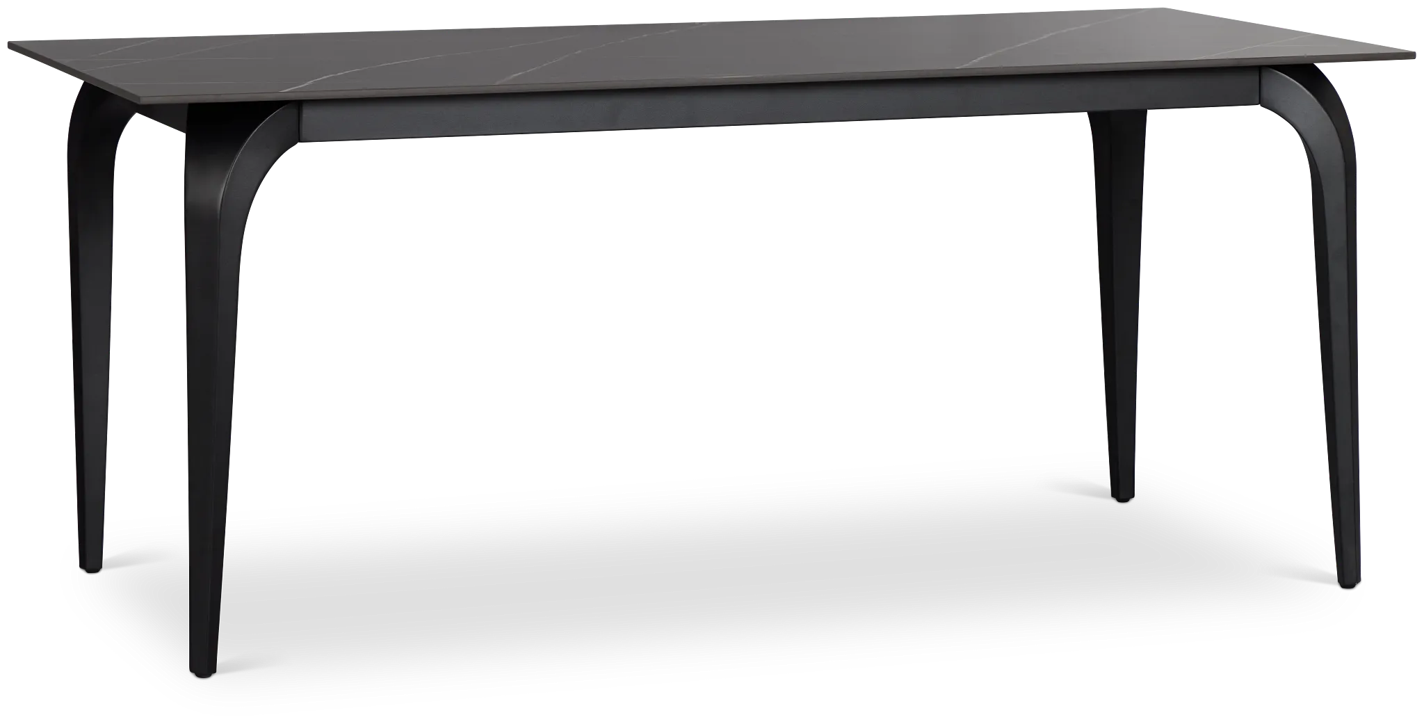 Sierra Black Stone Rectangular Table