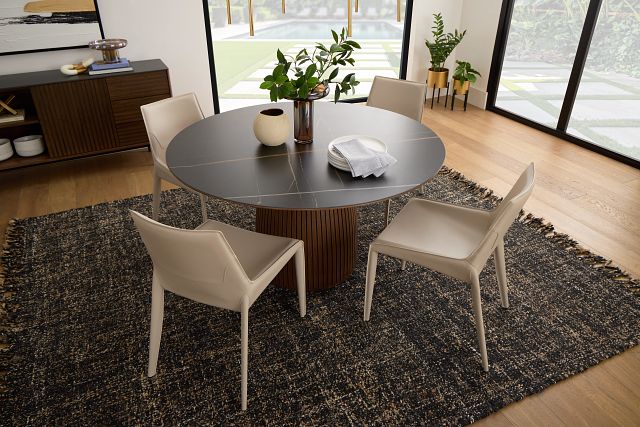 Wayne Two-tone Stone Round Table
