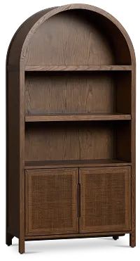 Pacific Mid Tone Arched Bookcase