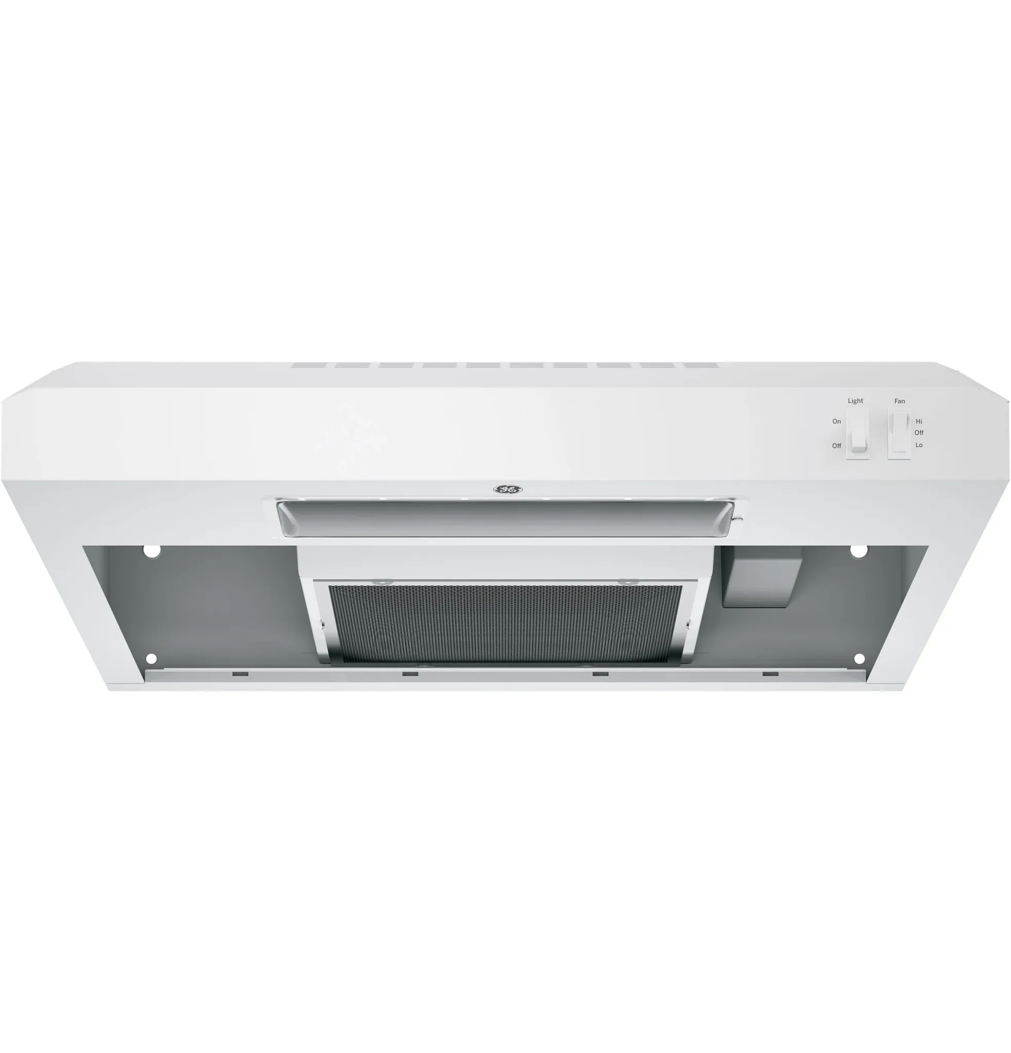Ge 3240 Series White 24" Wall Mount Canopy Hood