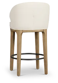 Libby Whitemicro 24" Upholstered Barstool