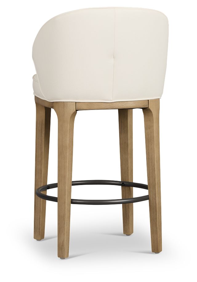 Libby Whitemicro 24" Upholstered Barstool