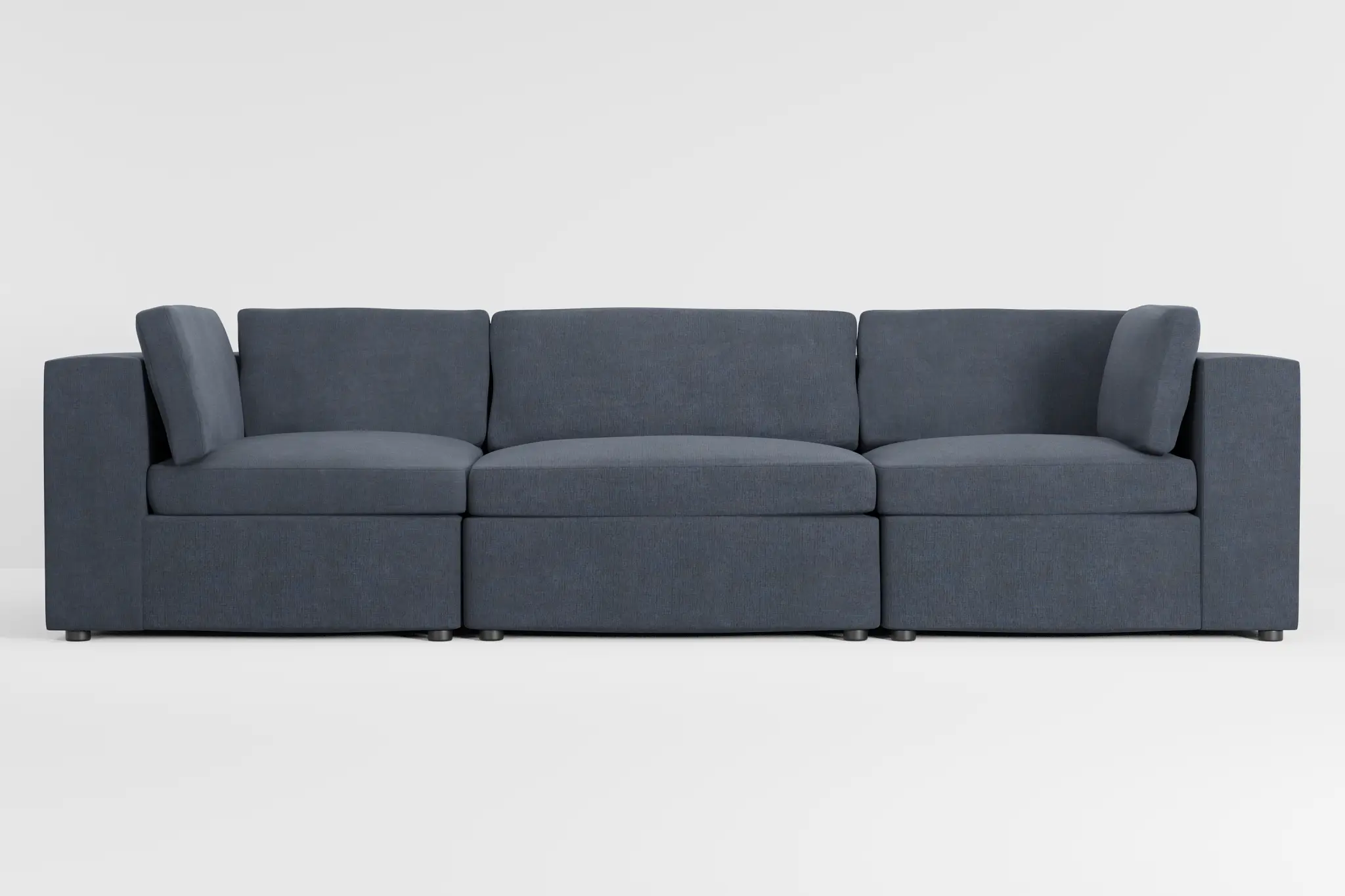 Destin Victory Dark Blue Fabric 3-piece Modular Sofa Destin Victory Dark Blue Fabric 3-piece Modular Sofa