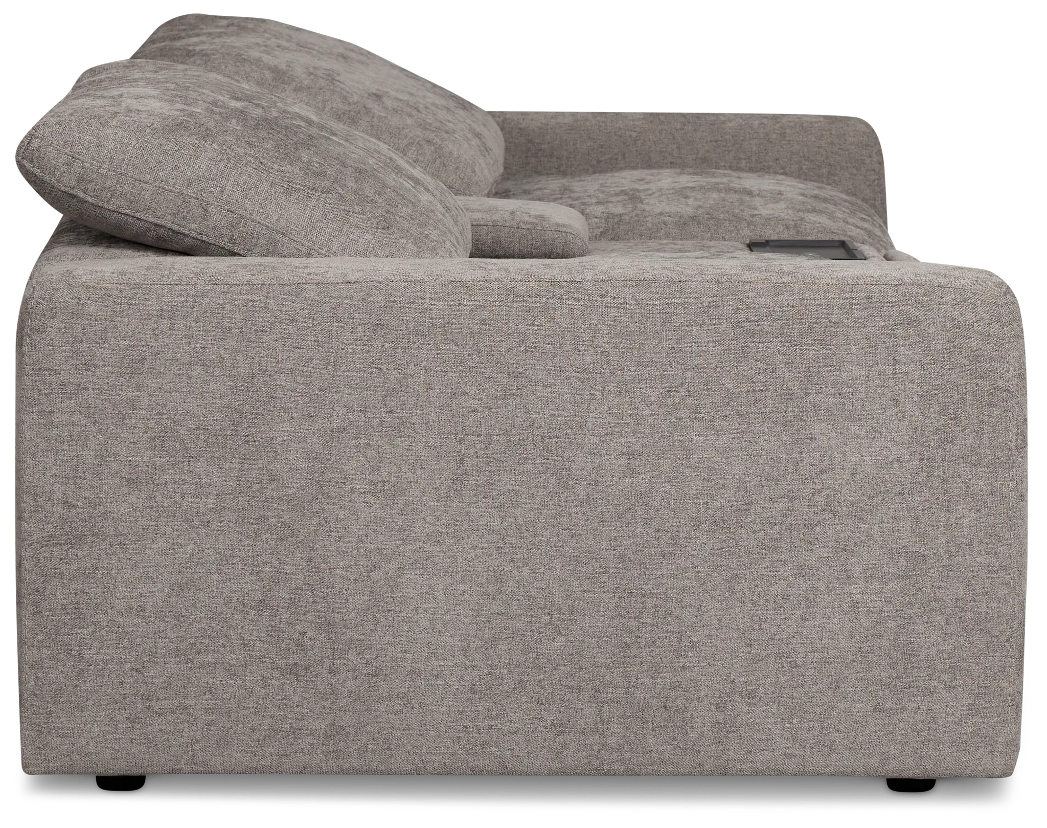 Drift Dark Gray Fabric Power Reclining Console Loveseat Drift Dark Gray Fabric Power Reclining Console Loveseat