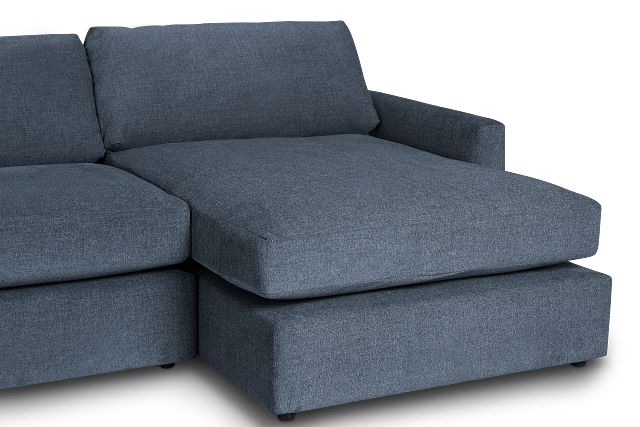 Noah Blue Fabric Right Chaise Sectional