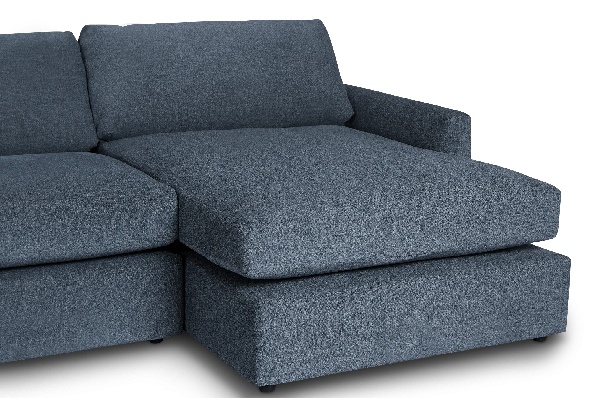 Noah Blue Fabric Right Chaise Sectional