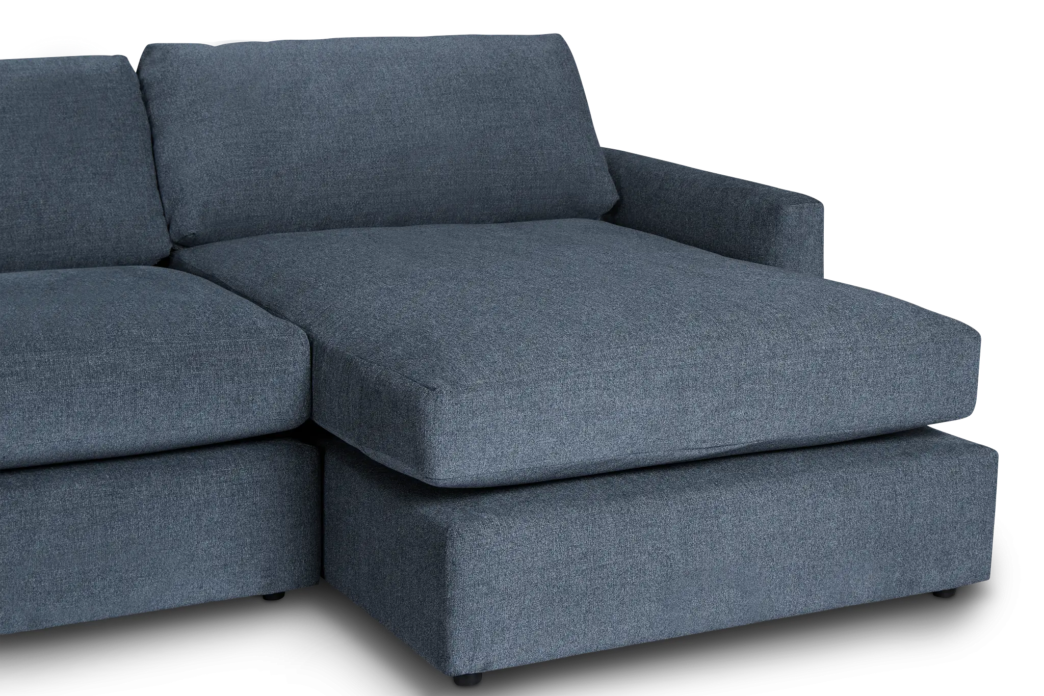 Noah Blue Fabric Right Chaise Sectional Noah Blue Fabric Right Chaise Sectional