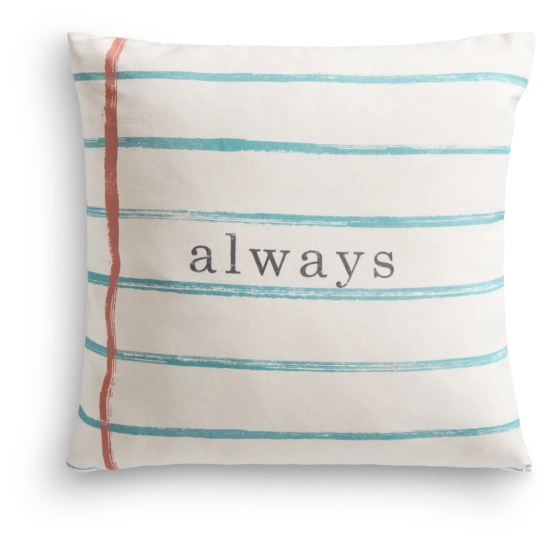 Always Ivory 22" Square Accent Pillow