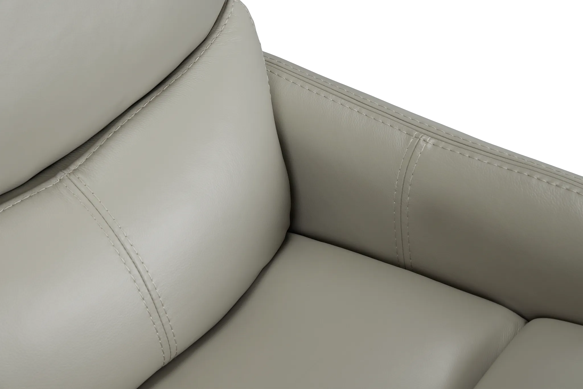 Jonas Light Gray Lthr/vinyl Power Recliner With Heat And Massage