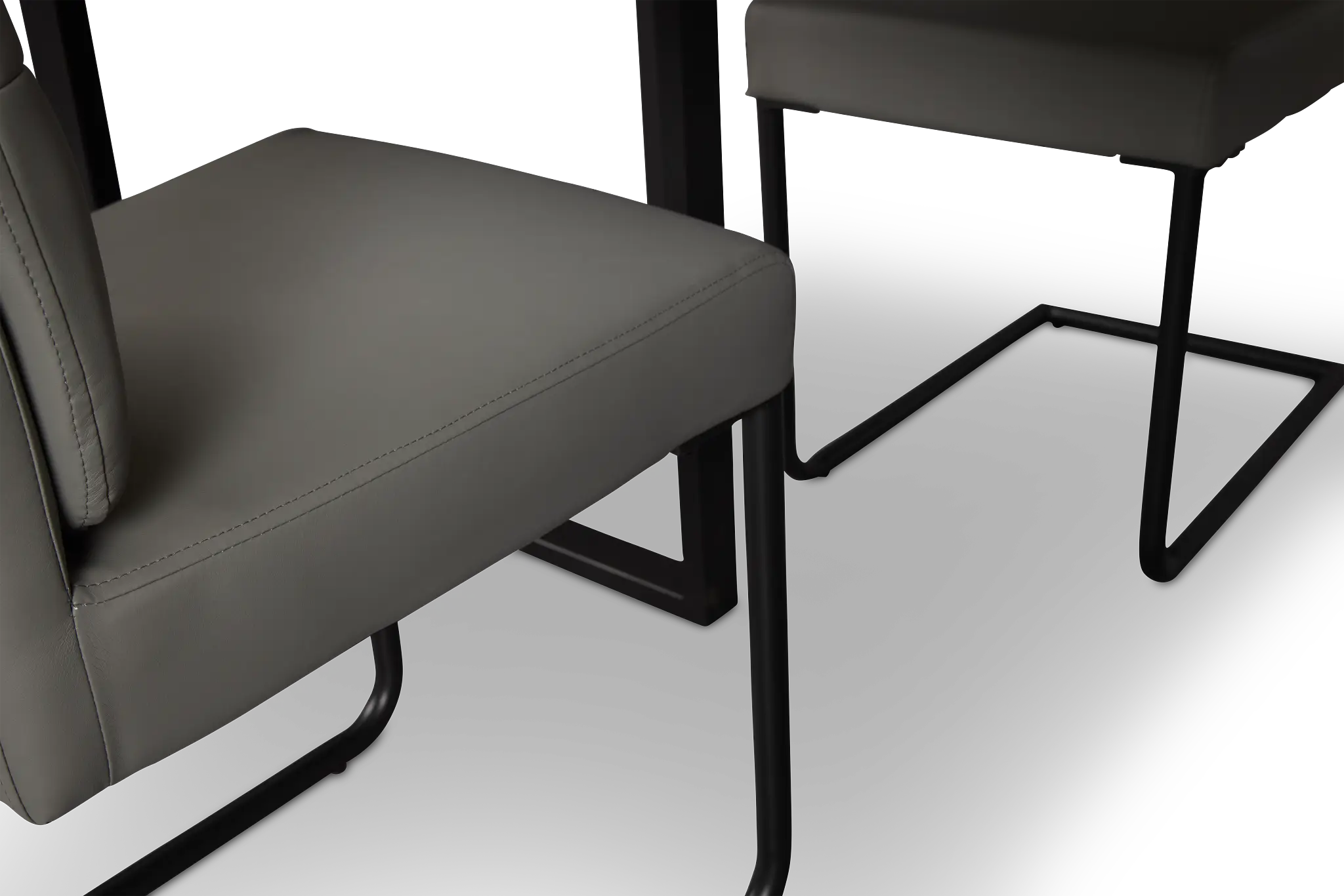 Paxton White Rect Table & 4 Gray Upholstered Chairs Paxton White Rect Table & 4 Gray Upholstered Chairs