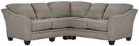 Avery Dark Gray Fabric Small Two-arm Sectional