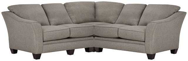 Avery Dark Gray Fabric Small Two-arm Sectional