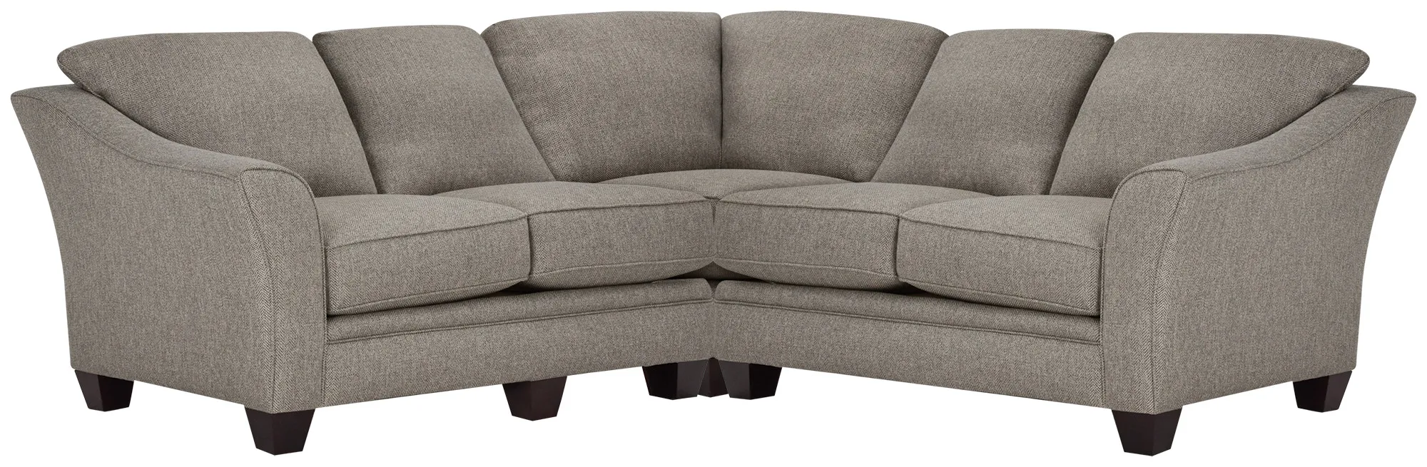 Avery Dark Gray Fabric Small Two-arm Sectional