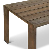 Linear Teak 82" Rectangular Table