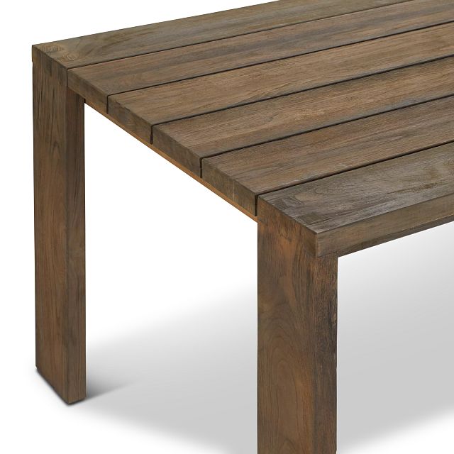 Linear Teak 82" Rectangular Table