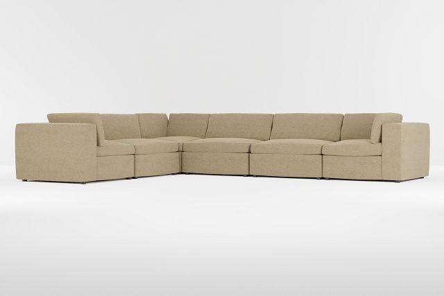 Destin Elite Taupe Fabric 6-piece Modular Sectional