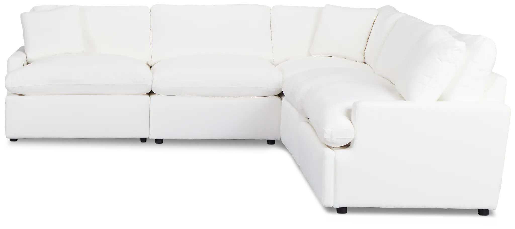 Skye White Fabric Small Triple Power Reclining Two-arm Sectional Skye White Fabric Small Triple Power Reclining Two-arm Sectional