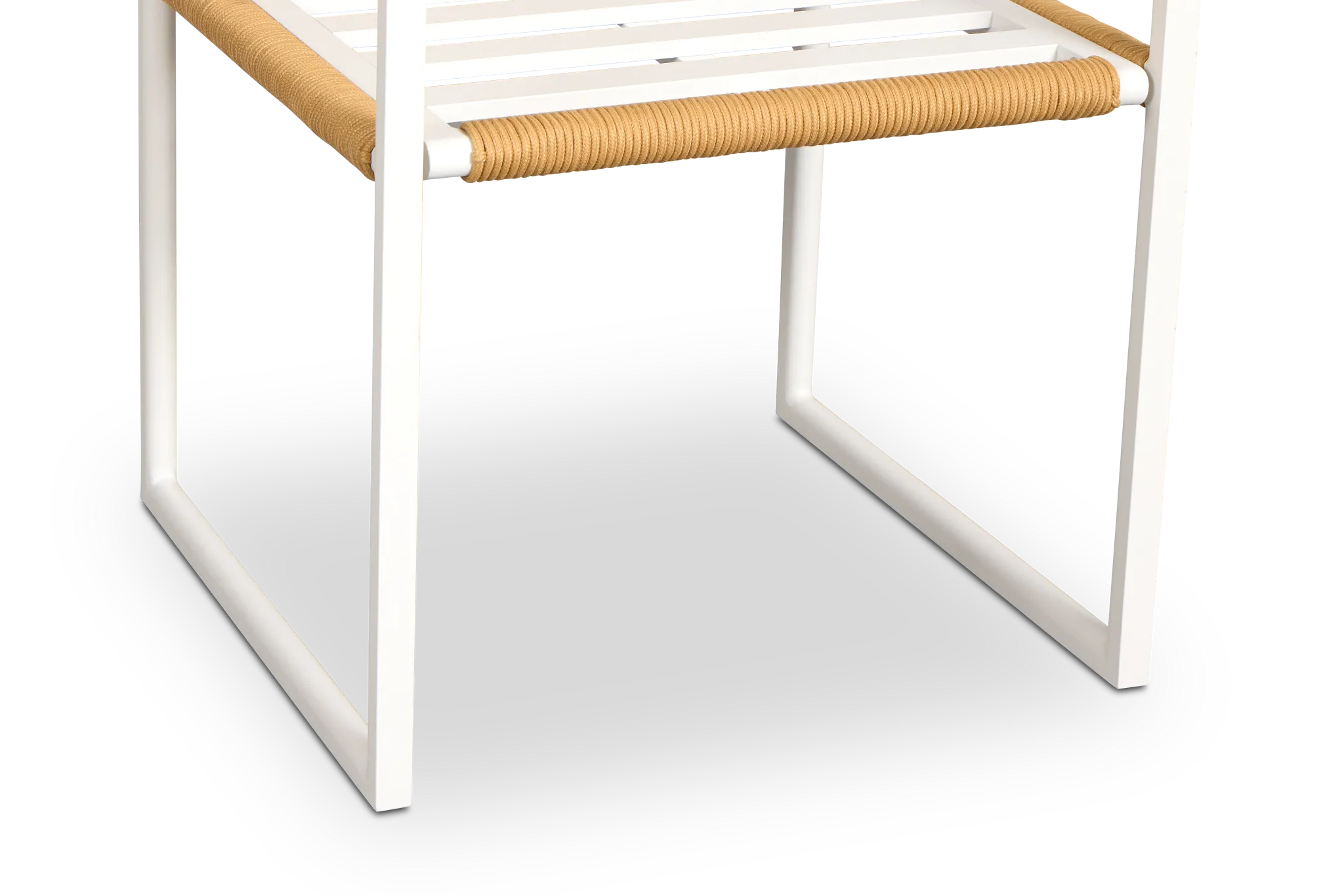 Sunrise White Aluminum Arm Chair Frame