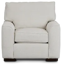 Austin White Fabric Chair
