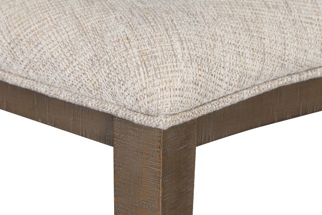 Heron Cove Light Tone Curved Upholstered Dining Bench