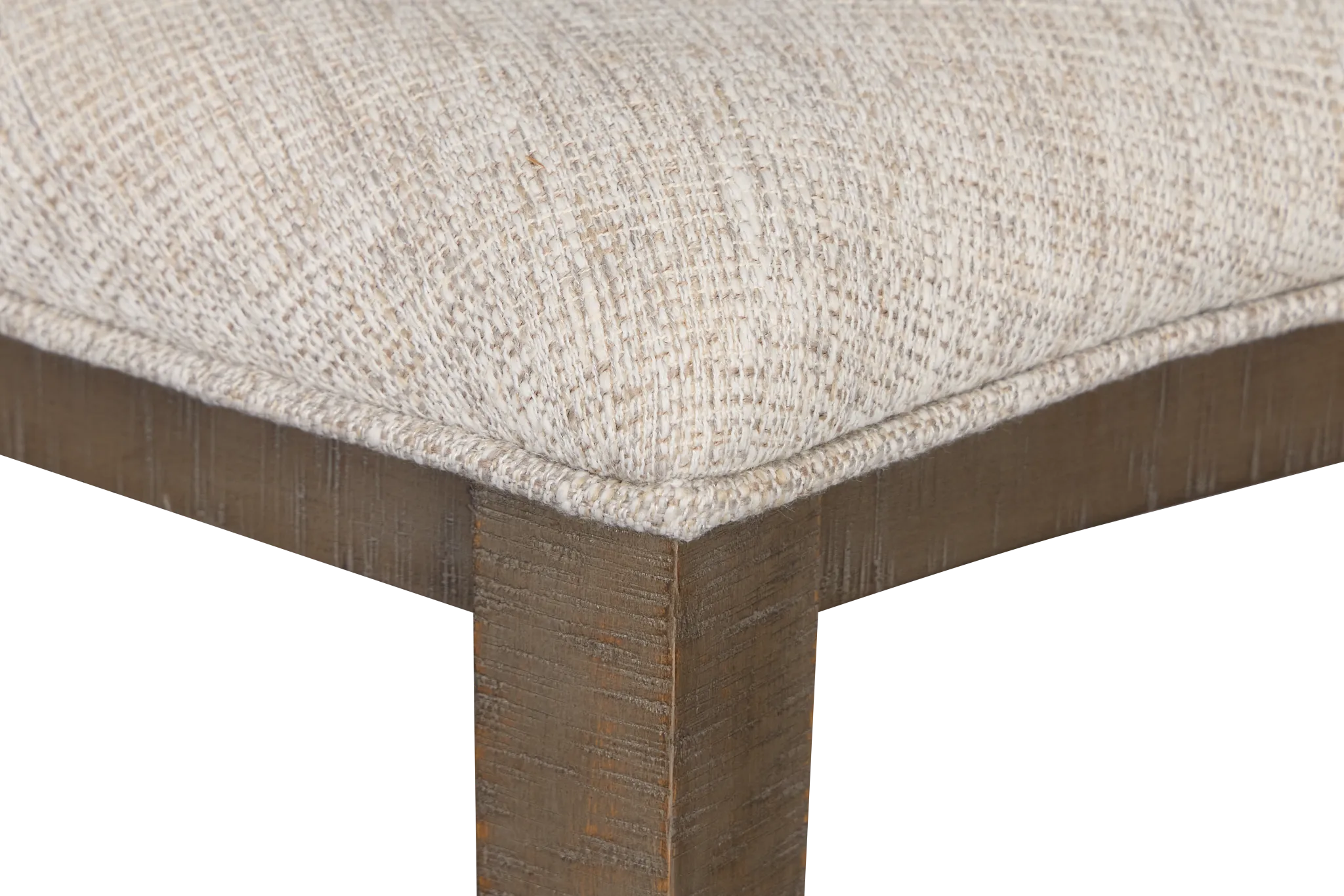 Heron Cove Light Tone Curved Upholstered Dining Bench