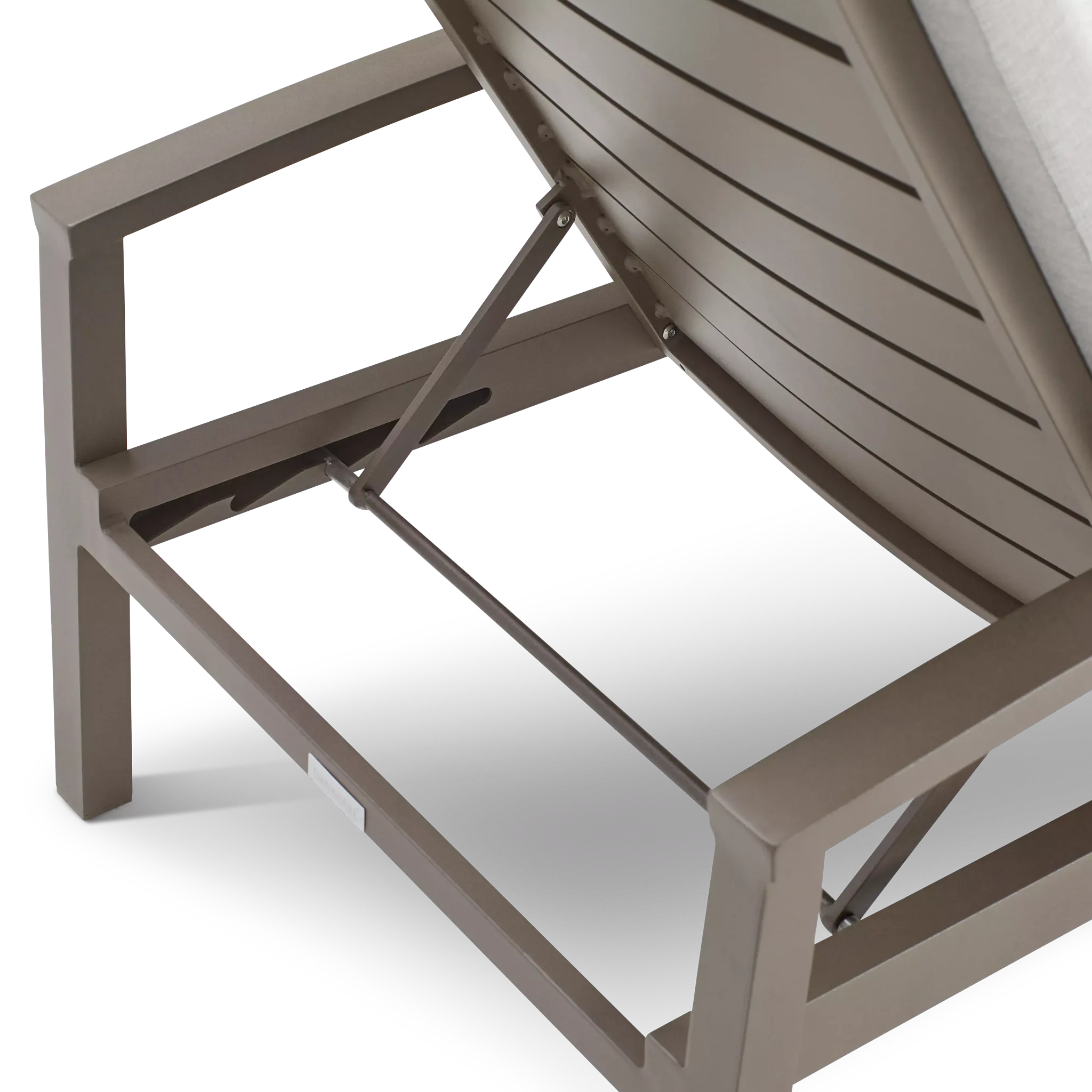 Raleigh Gray Aluminum Cushioned Chaise