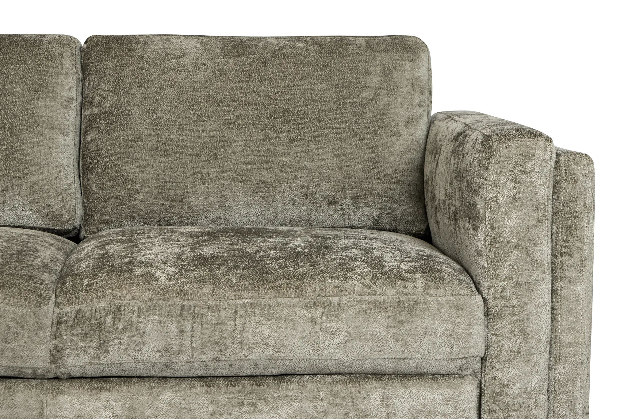 Farren Dark Green Fabric Small Left Chaise Storage Sleeper Sectional