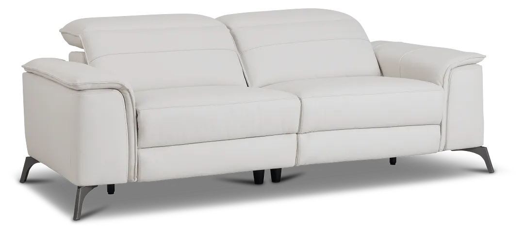 Pearson White Leather Sofa
