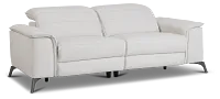 Pearson White Leather Sofa