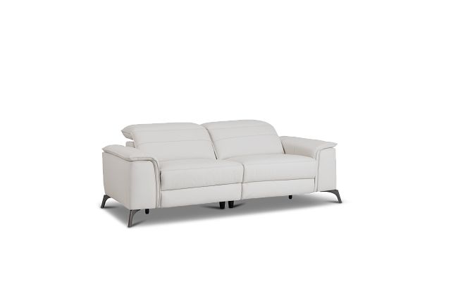 Pearson White Leather Sofa