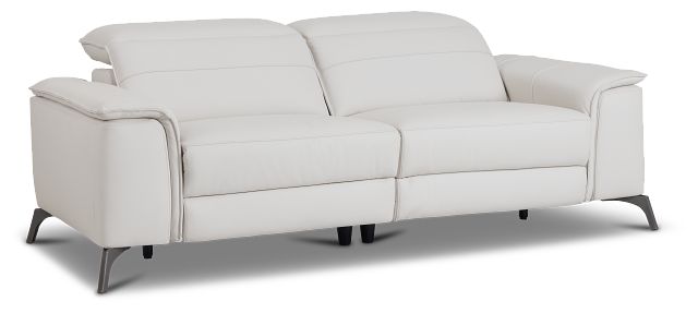 Pearson White Leather Sofa