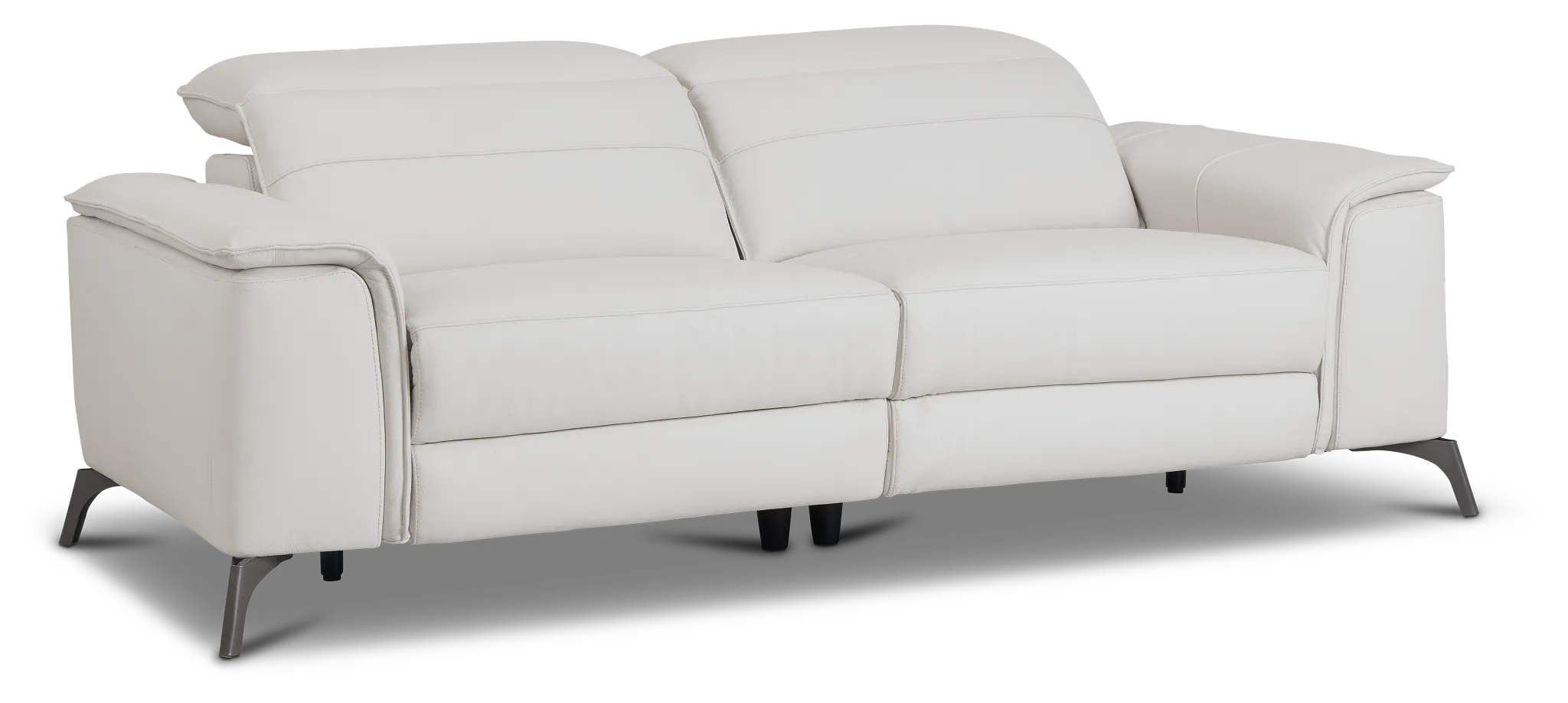 Pearson White Leather Sofa