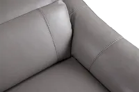 Marion Gray Lthr/vinyl Large Triple Power Reclining Two-arm Sectional