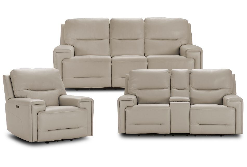 Porto Beige Lthr/vinyl Power Reclining Living Room