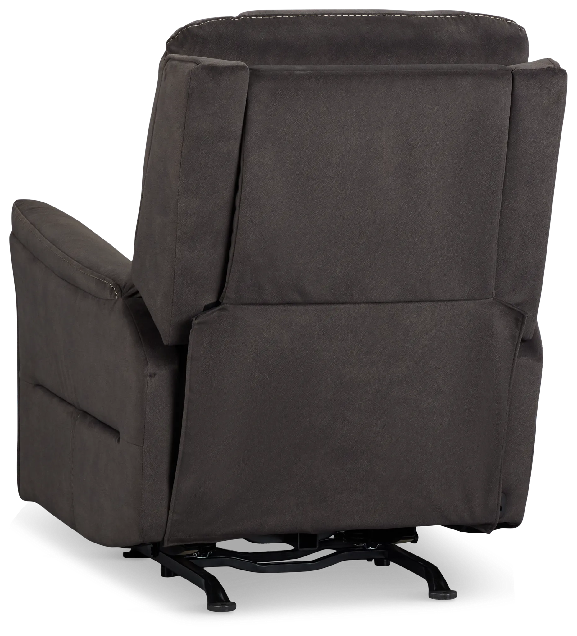 Archie Dark Brown Fabric Power Recliner With Heat And Massage