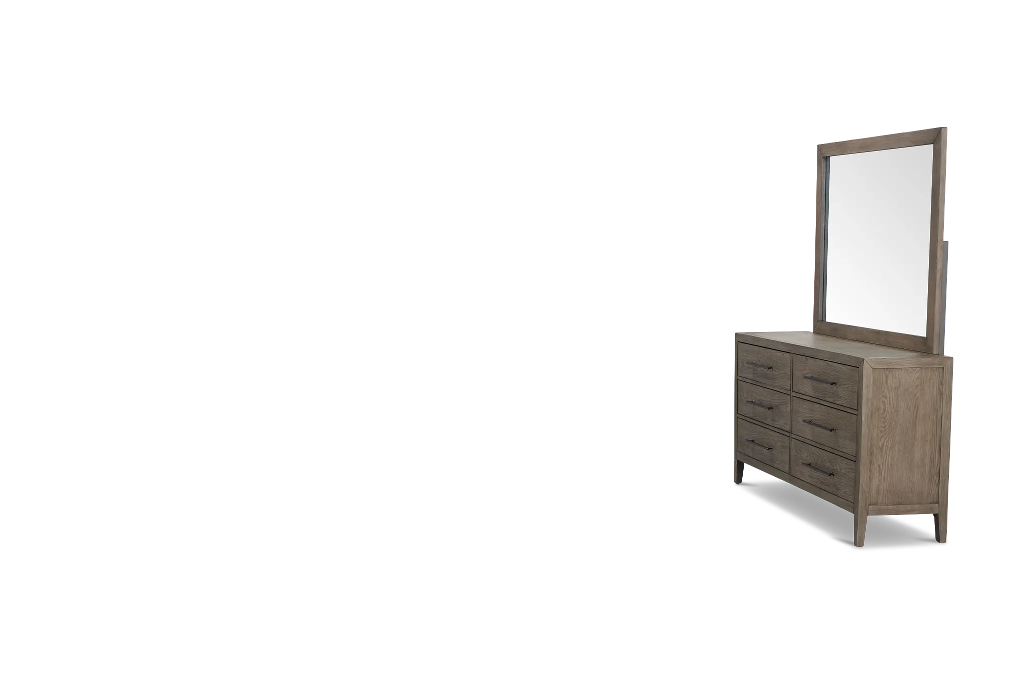 Alden Gray Dresser & Mirror