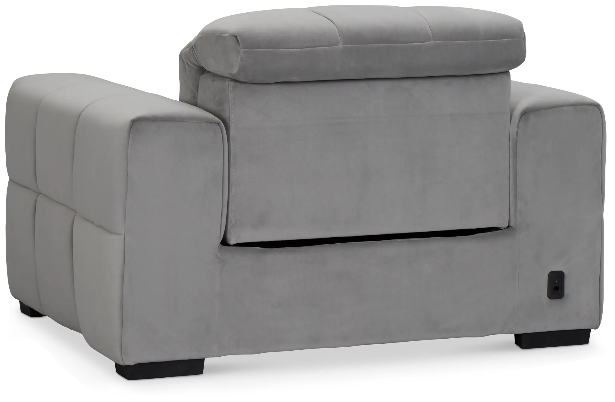 Gemma Light Gray Velvet Power Recliner