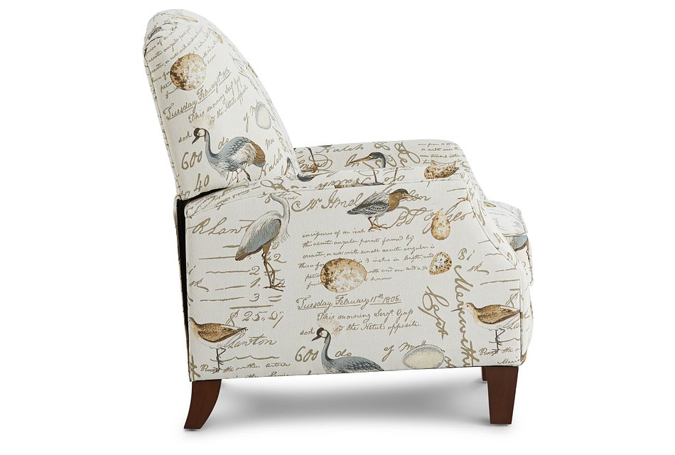 Heron Beige Fabric Push Back Recliner