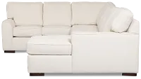 Sinclair Light Beige Fabric Right Chaise Innerspring Sleeper Sectional