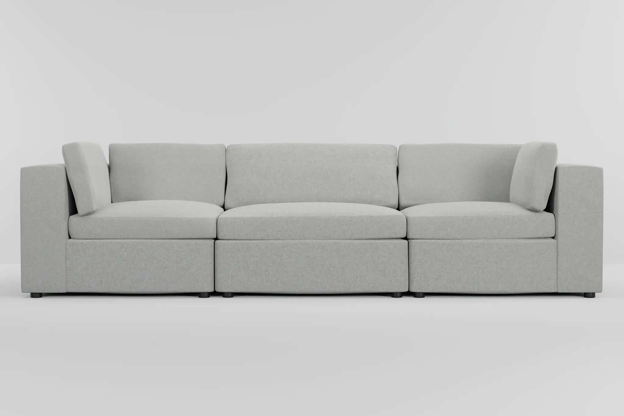 Destin Delray Pewter Fabric 3-piece Modular Sofa Destin Delray Pewter Fabric 3-piece Modular Sofa