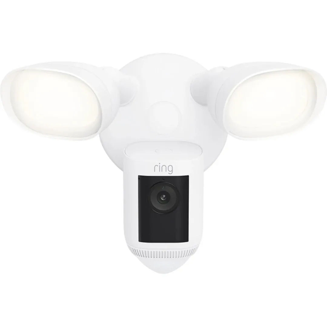 Ring Floodlight Cam Pro Wired White Outdoor Security Cameras