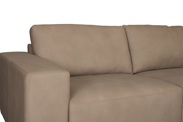 Kellan Taupe Leather Medium Right Chaise Sectional