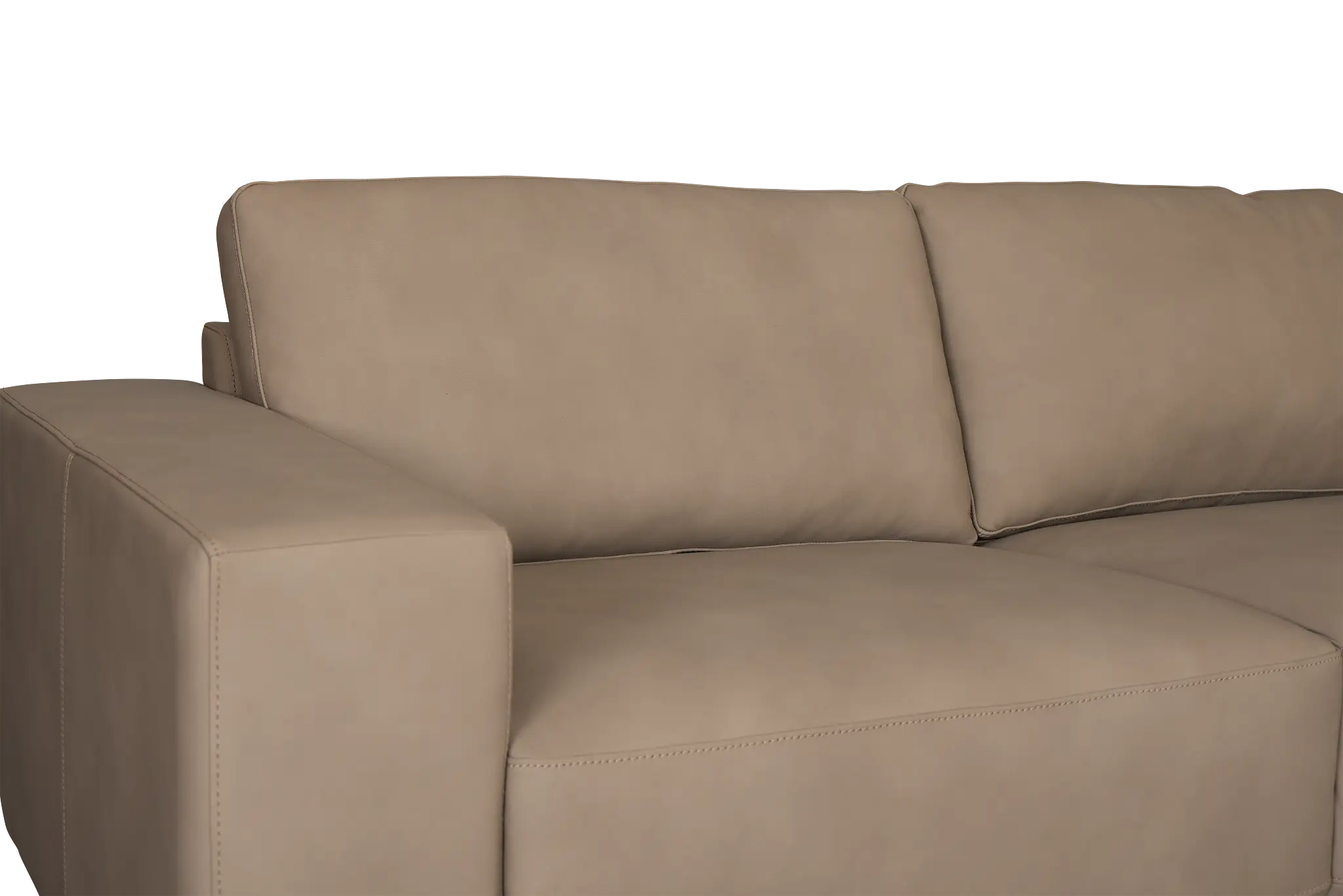 Kellan Taupe Leather Medium Right Chaise Sectional Kellan Taupe Leather Medium Right Chaise Sectional