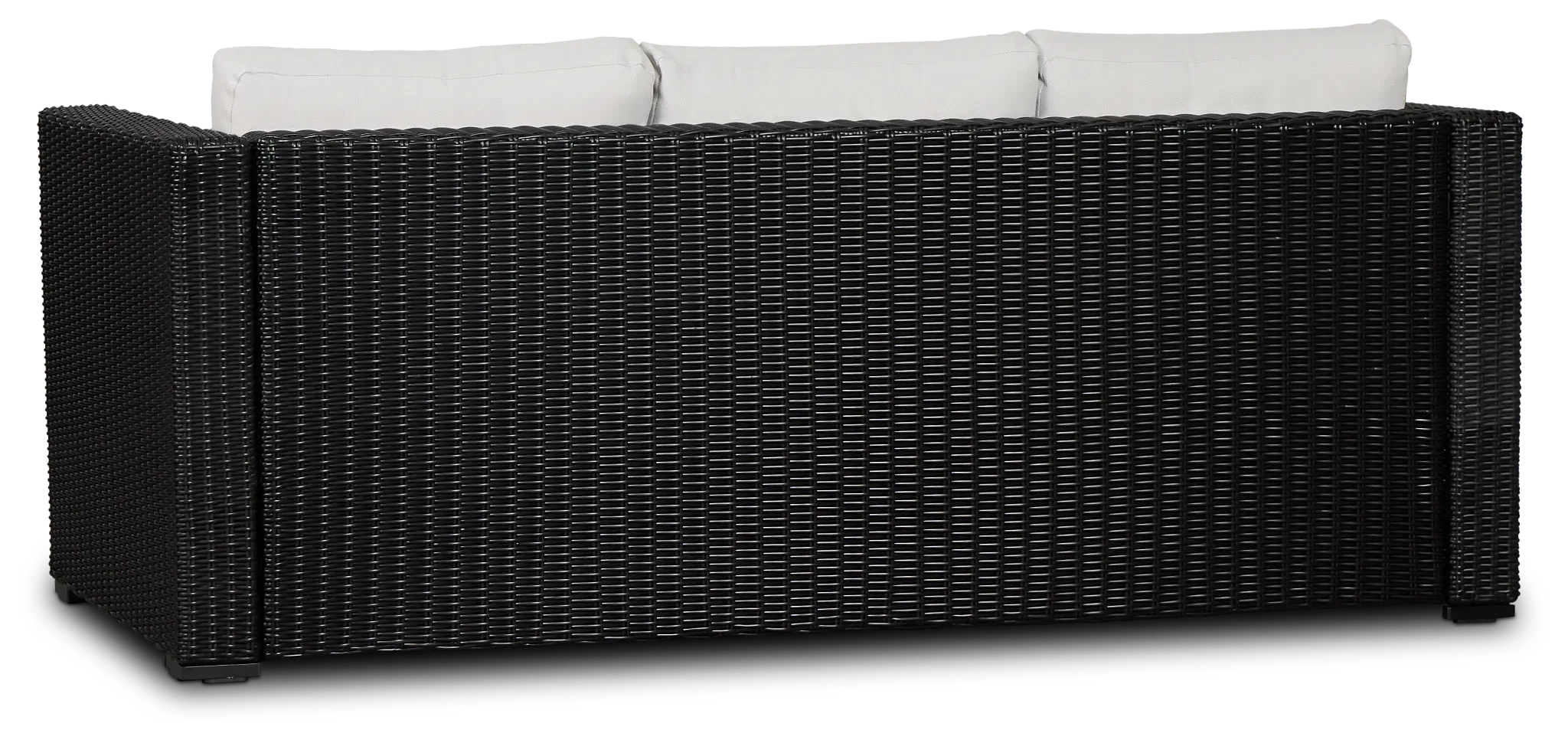 Montecito Black Sofa With Light Beige Cushions Montecito Black Sofa With Light Beige Cushions